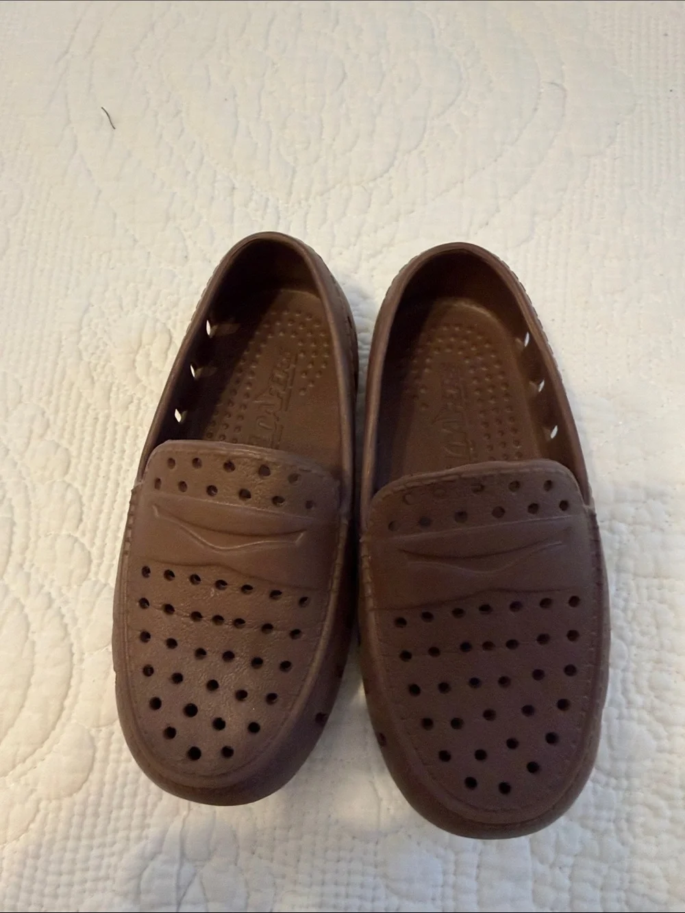 Kids Brown Slip-On Ventilated Casual Shoes